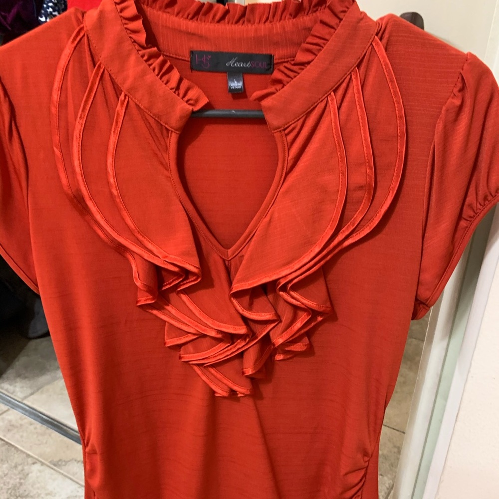 Burnt Orange Dressy Top
